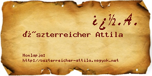 Öszterreicher Attila névjegykártya